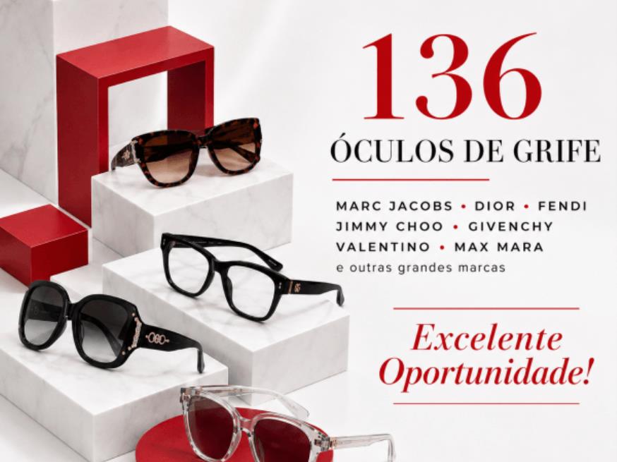 Foto ilustrativa 1 - Lote Único com 136 Óculos de Grifes